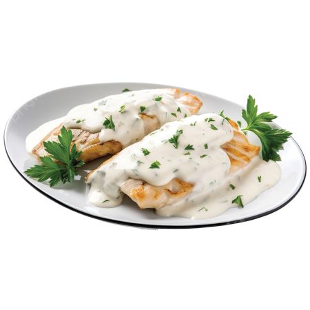 Pasta white Chicken in white Sauce